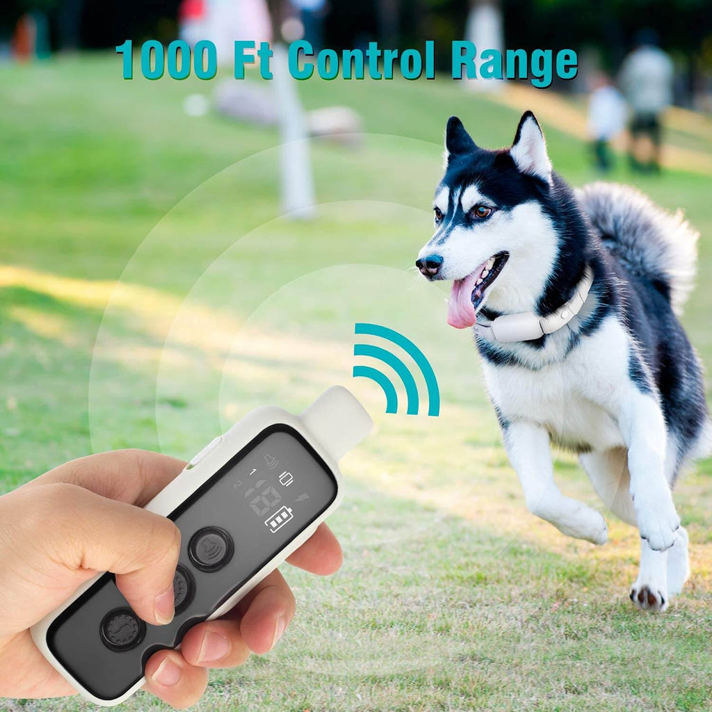 SOONCEJA 1000ft Remote Dog Training Collar 3 Modes IPX7 Waterproof - SOONCEJA