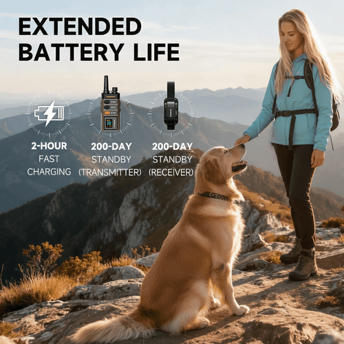 SOONCEJA Dog Training Collar in Outdoor Adventure - Extended Battery Life for Long Trips