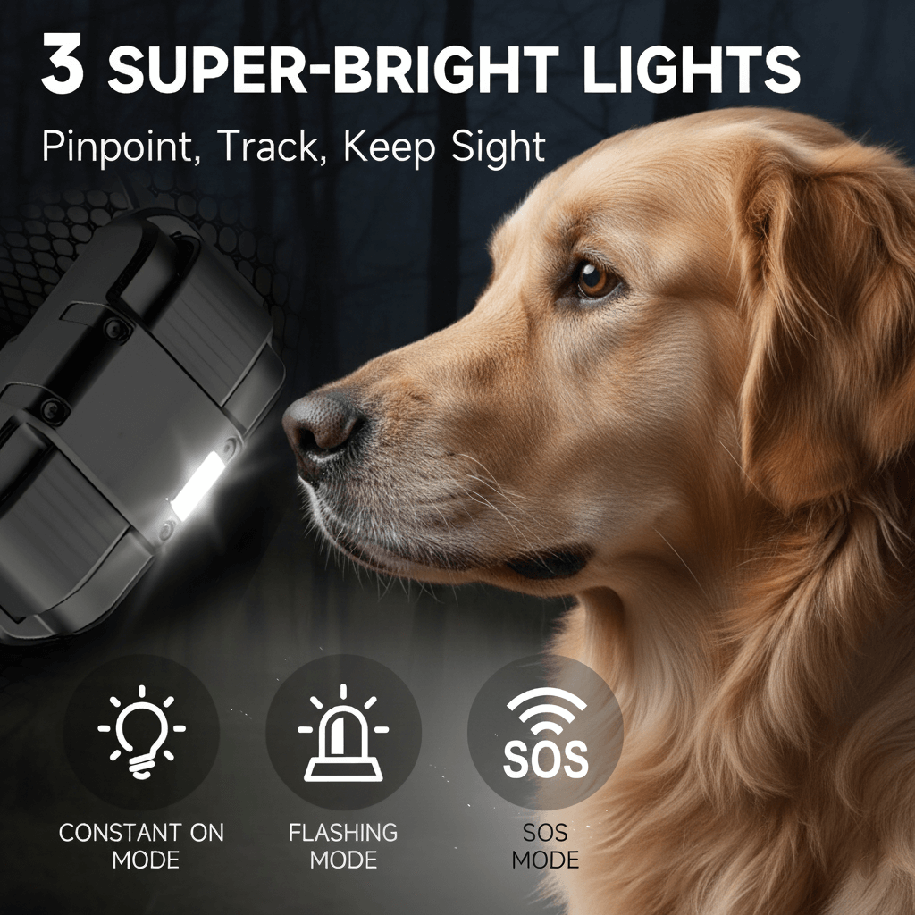 SOONCEJA Dog Training Collar with Super Bright Lights - Improved Visibility for Night Use