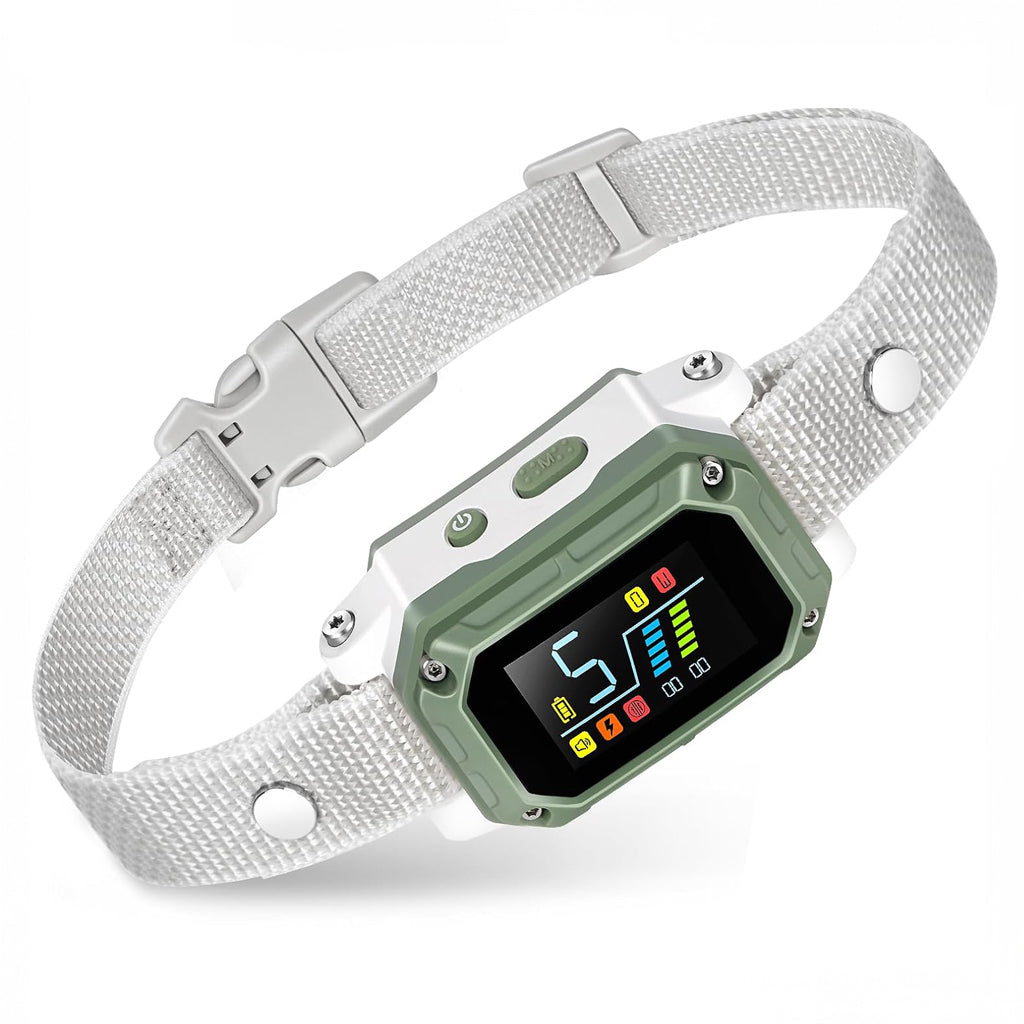 Smart Anti-Bark Collar with Screen | No Shock, For Small/Medium Dogs | SOONCEJA