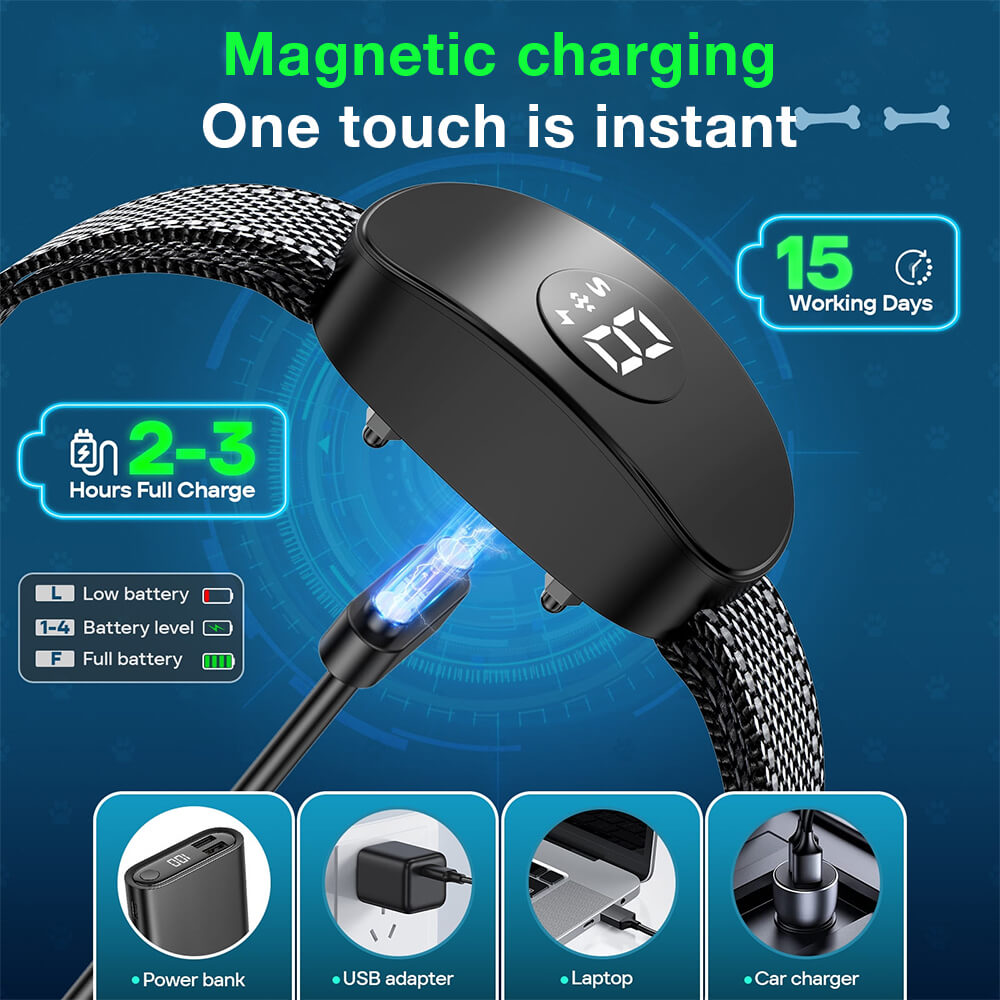 Magnetic Charging: One-touch instant charge for up to 15 days of use, with 2-3 hour fast full charge